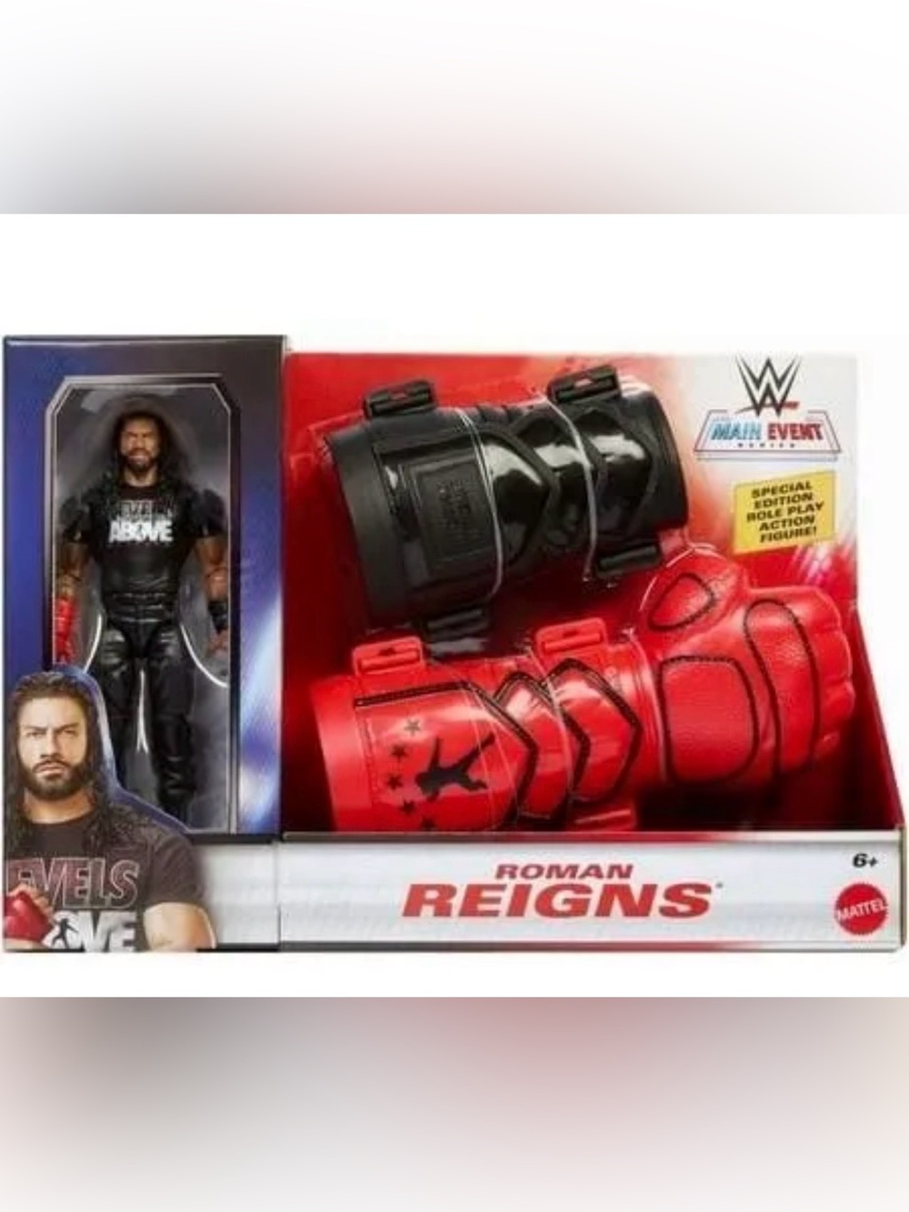 WWE Roman Reigns Figure with Red and Black Gauntlets